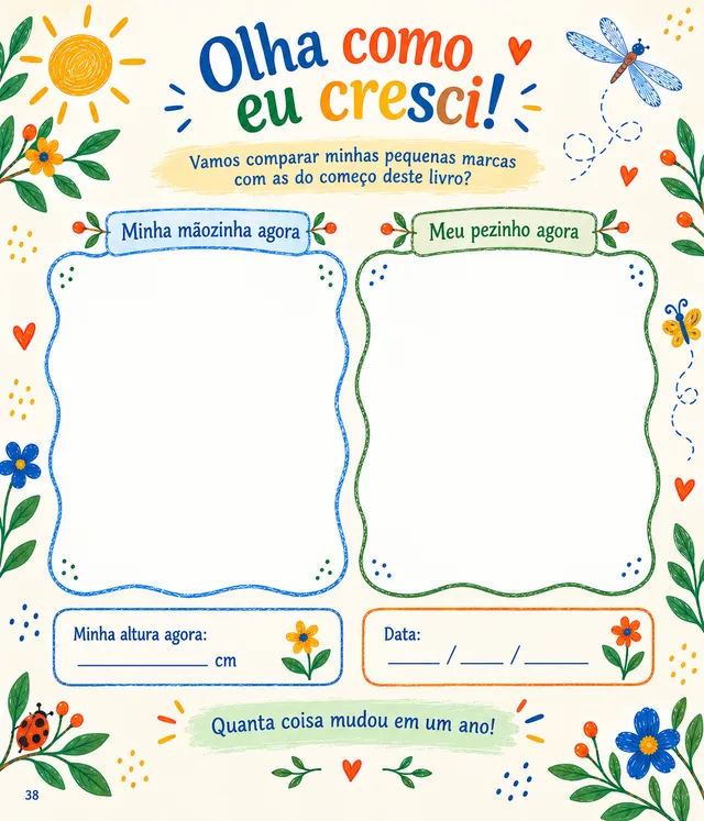 Página Olha como eu cresci